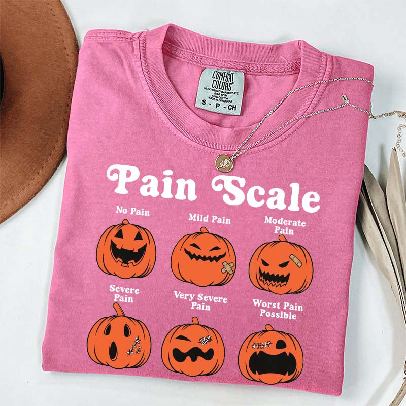 Pain Scale Fall Pumpkin Nurse T-Shirt