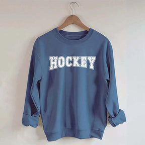 Retro Hockey Player Sporty Sweatshirt