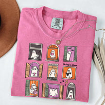 Too Cozy To Haunt Ghost Window T-Shirt