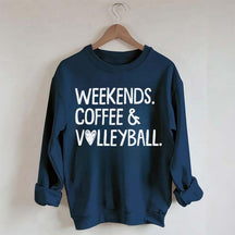 Weekends Coffee & Volleyball Sport Lover Sweatshirt