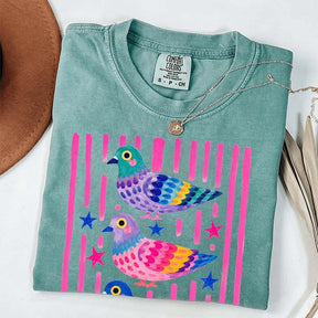 Colorful Pigeon Cute Bird T-Shirt