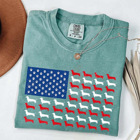 Dachshund American Flag T-Shirt