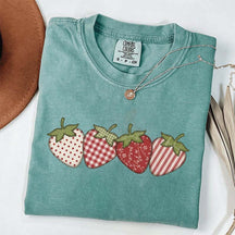 Vintage Strawberry Printed T-Shirt