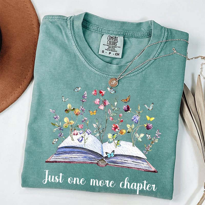 Just One More Chapter Floral Book T-Shirt