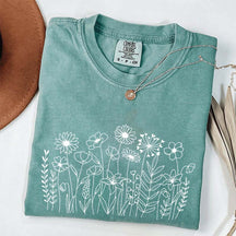 Wild Flower Minimalist Floral T-Shirt