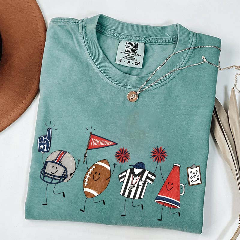Team Matching Football Doodle T-Shirt