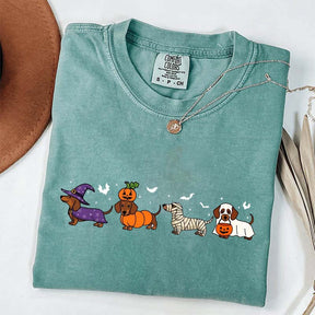 Dachshund Cute Ghost Dogs Halloween T-Shirt