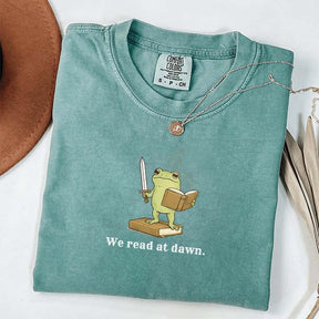 We Read At Dawn Frog Retro T-Shirt
