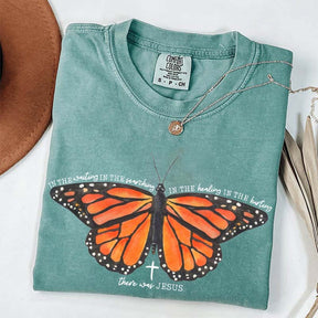 There Was Jesus Religious Butterfly T-Shirt