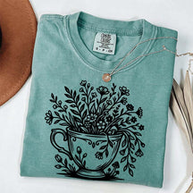 Cottagecore Teacup Floral T-Shirt