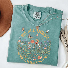 Neurodiversity Awareness Retro Wildflowers T-Shirt