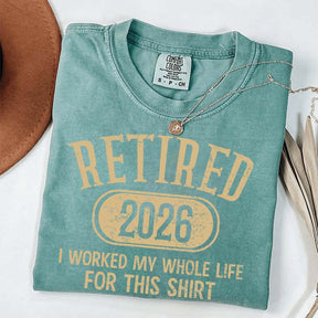 Funny Retirement Distressed Retired Est 2026 T-Shirt