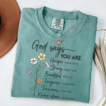 God Says That You Are Floral T-Shirt