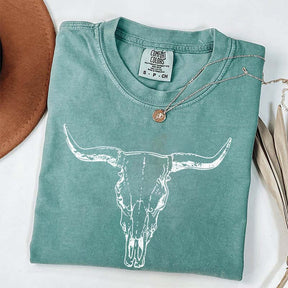 Comfort Colors Boho Cow Skull T-Shirt