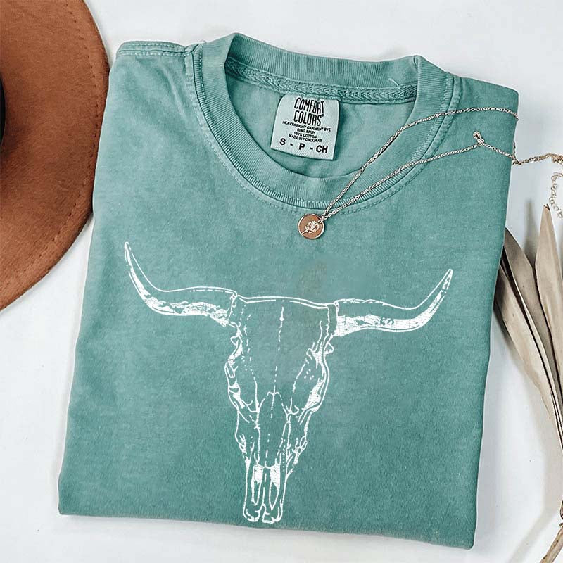 Comfort Colors Boho Cow Skull T-Shirt