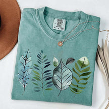 Teal and Green Leaves T-Shirt