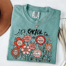 It's Okay Floral Mental Health T-Shirt