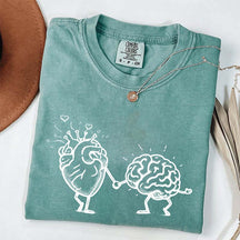 Mental Health Awareness Brain Heart T-Shirt