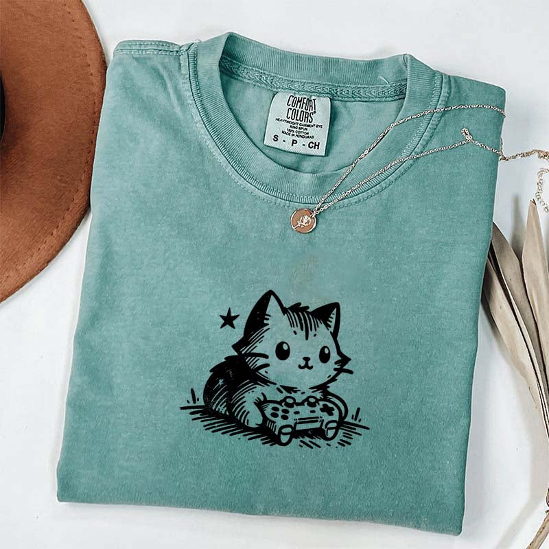 Gamer Cat Funny Gamer T-Shirt