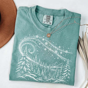Vintage Winter Forest Trees T-Shirt