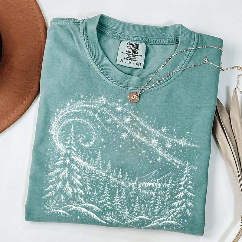 Vintage Winter Forest Comfort Colors T-Shirt