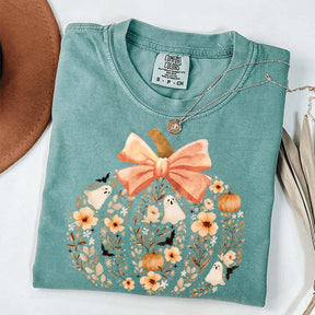 Vintage Floral Pumpkin Cute Halloween T-Shirt