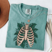 Skeleton Green Plant T-Shirt