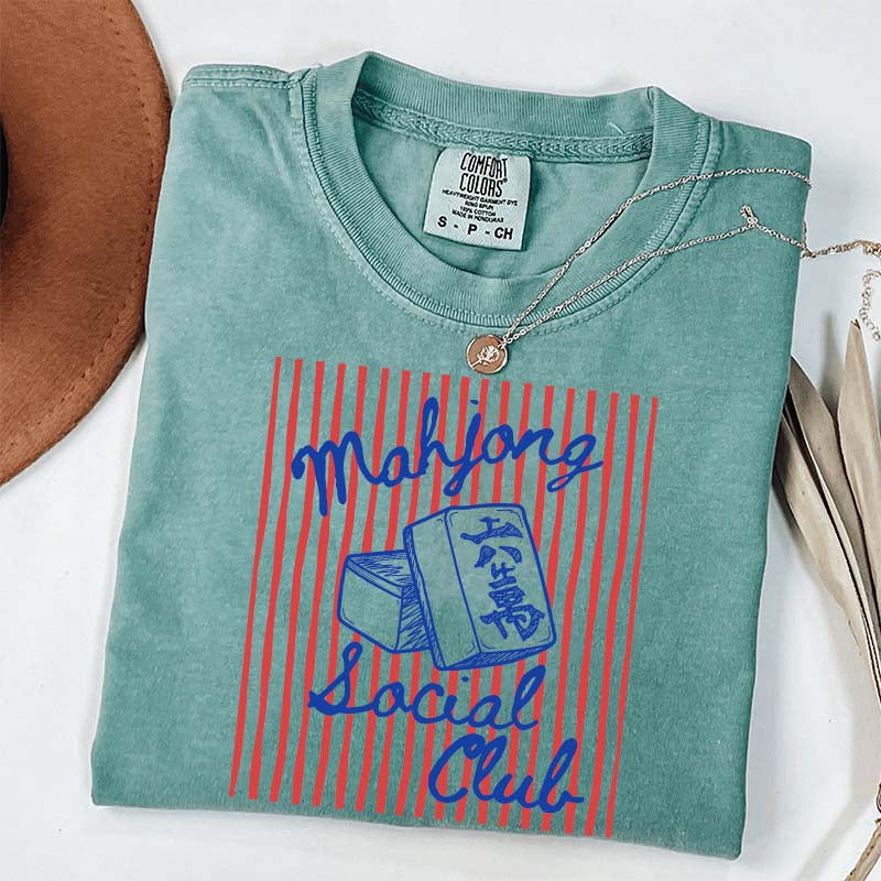 Mahjong Social Club Funny T-Shirt