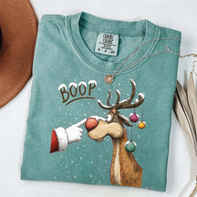 Boop Reindeer Comfort Colors Christmas T-Shirt