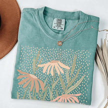 Boho Floral Abstract Botanical Aesthetic T-Shirt
