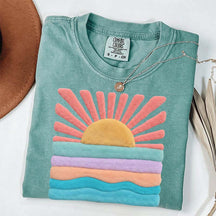 Trendy Aesthetic Sun Printed T-Shirt