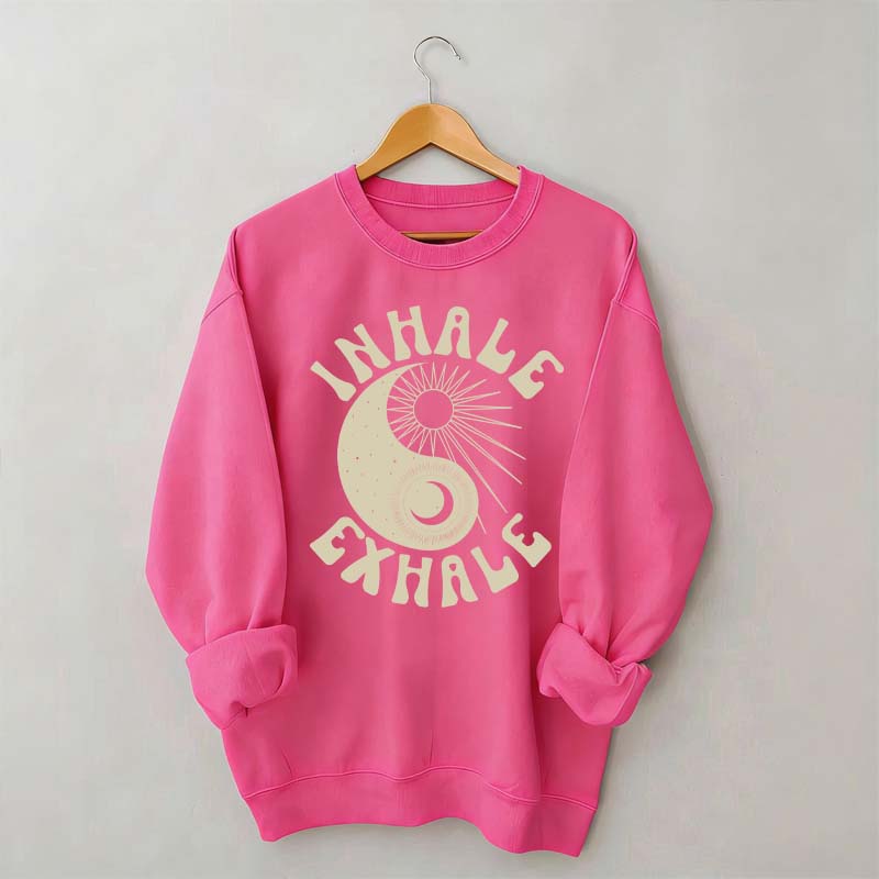 Ying Yang Yoga Just Breathe Sweatshirt