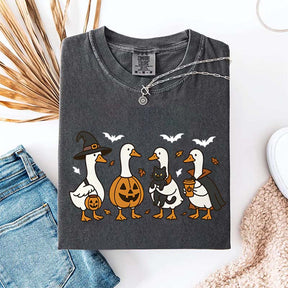 Halloween Ghost Pumpkin Bat Cat T-Shirt