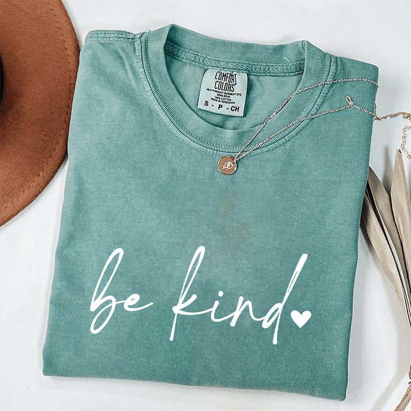 Inspirational Be Kind Heart Minimalist T-Shirt