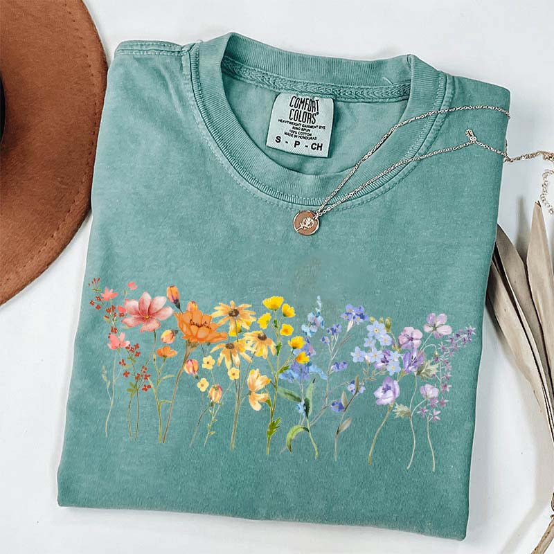 Wildflower LGBT Rainbow Floral T-Shirt
