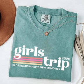 Custom Girls Trip Matching Friends Vacation T-Shirt