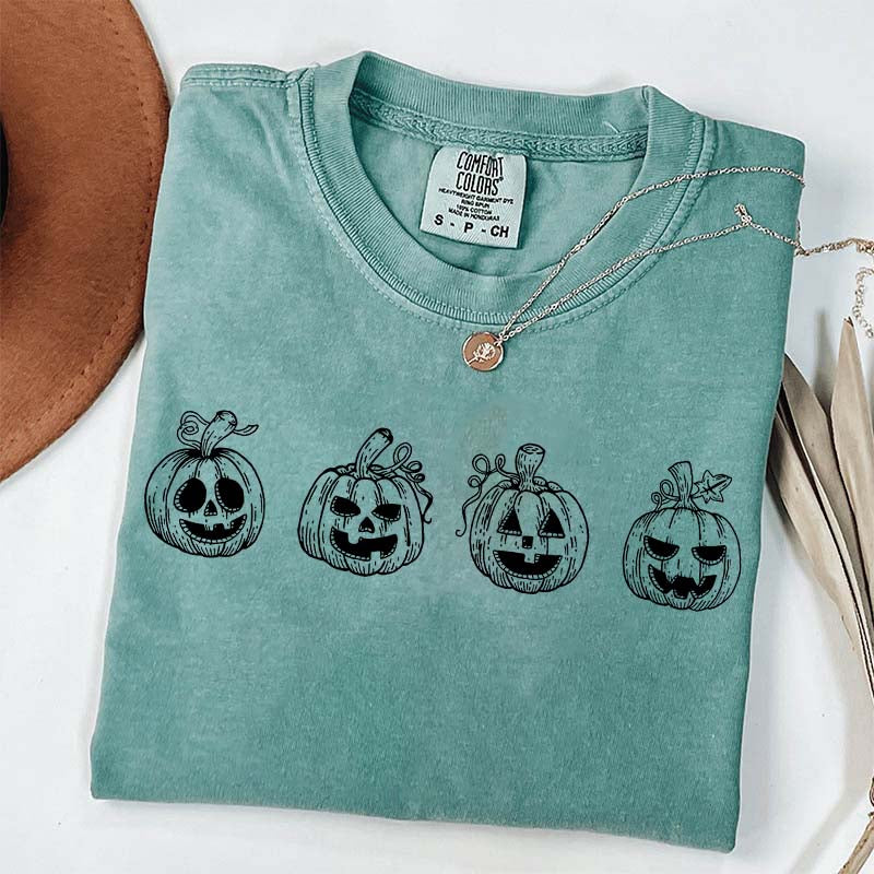 Minimalist Halloween Pumpkin T-Shirt