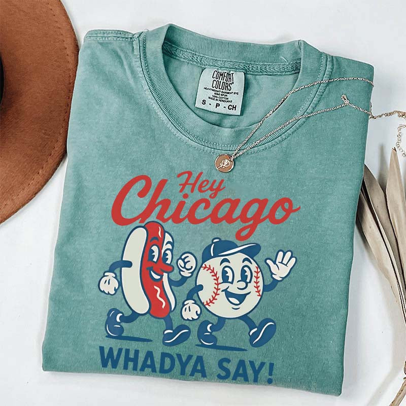 Hey Chicago Funny Baseball T-Shirt