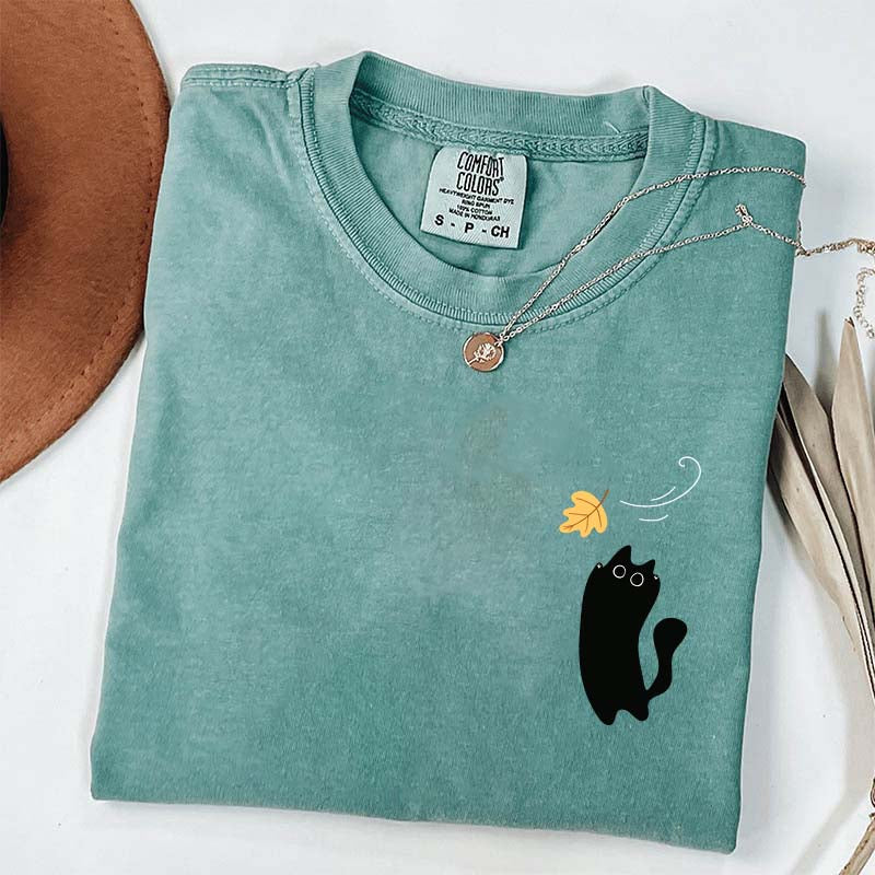 Black Cats Fall Cozy Cute T-Shirt