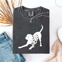 Black Lab Mom Labrador Dog Flowers T-Shirt