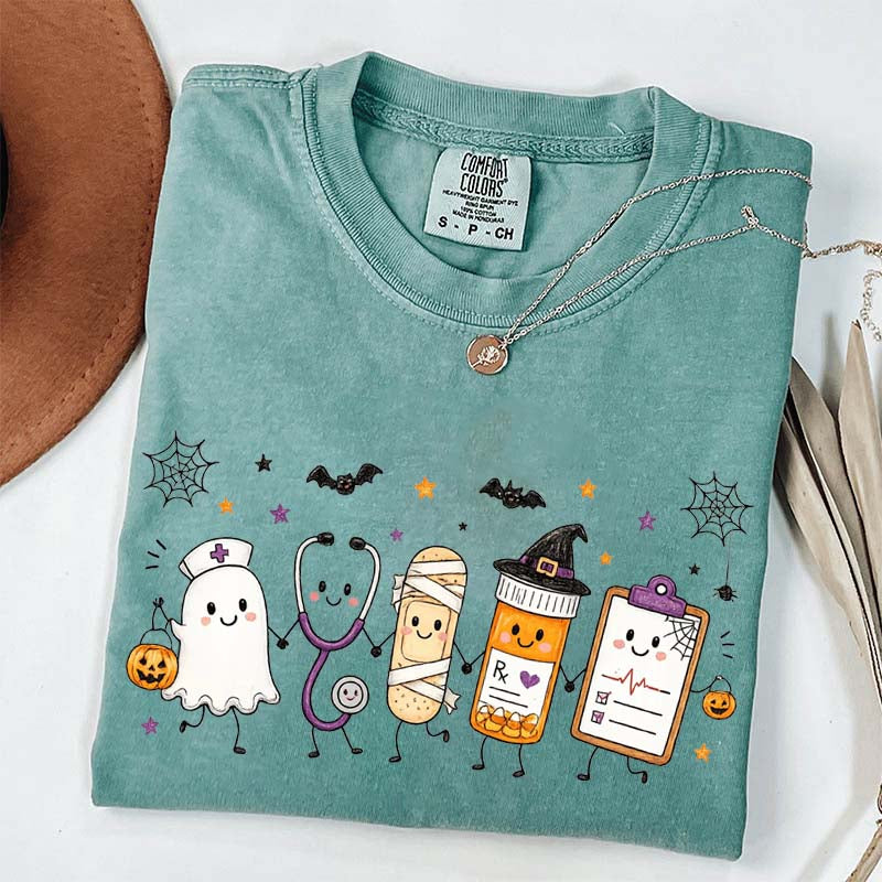 Halloween Nursing Doodle T-Shirt