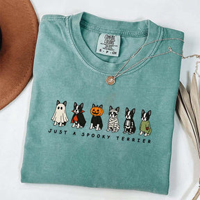 Spooky Boston Terrier Halloween T-Shirt