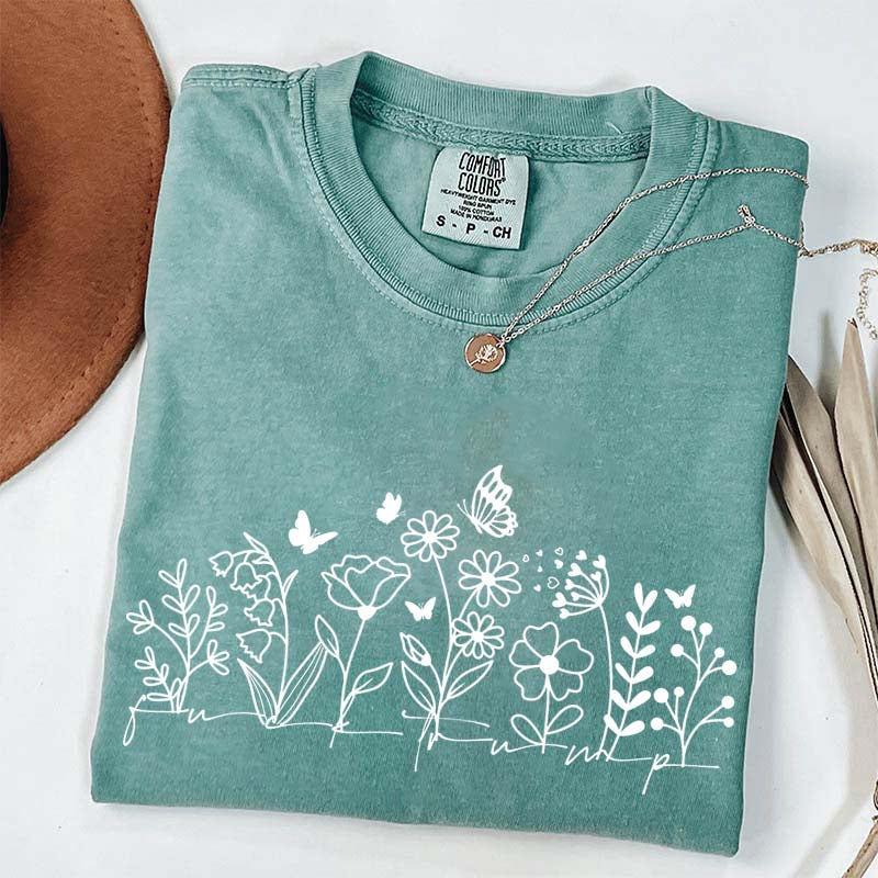 Comfort Color Simple Wild Flowers T-Shirt