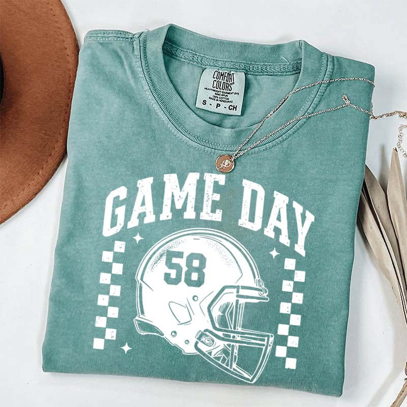 Football Season Game Day Custom Number T-Shirt