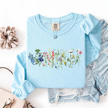 Cottagecore Spring Floral Graphic Sweatshirt