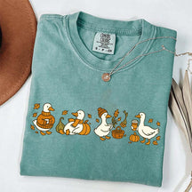 Fall Goose Vibes Autumn Coffee Pumpkin T-Shirt