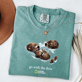National Geographic Otters Go With The Flow T-Shirt