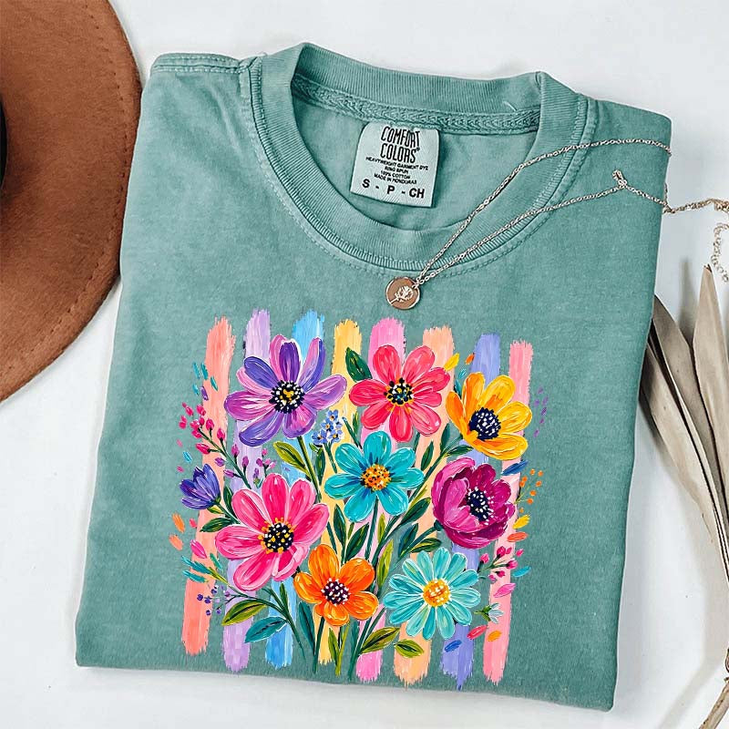 Comfort Colors Daisy Brushstroke Floral T-Shirt