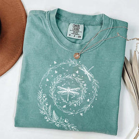 Cute Wildflowers Dragonfly Nature T-Shirt