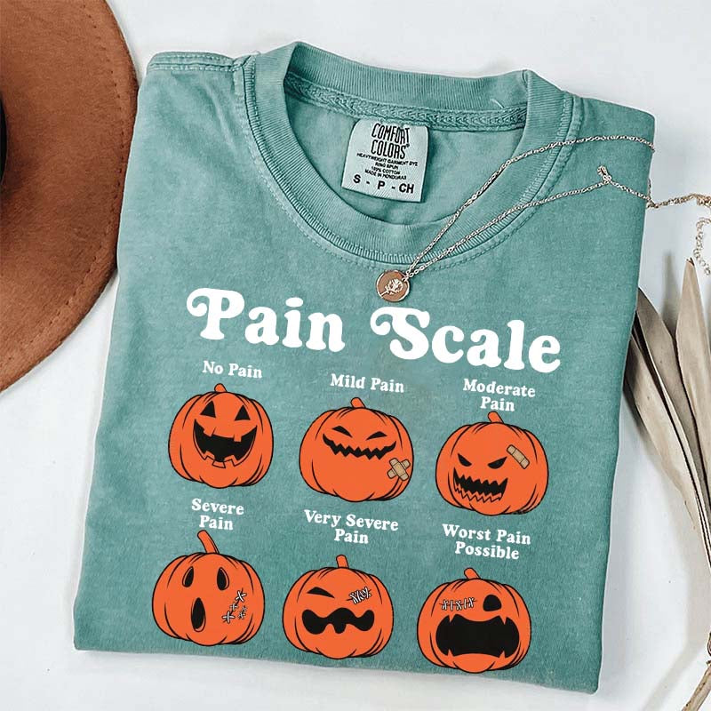 Pain Scale Fall Pumpkin Nurse T-Shirt